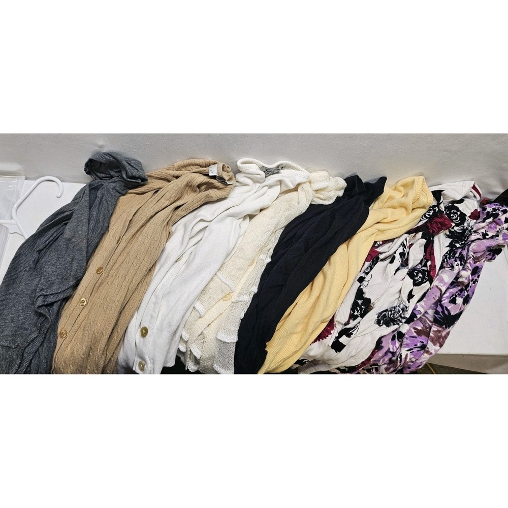 Lot of 8 VTG Y2K Womens Cardigans Cottagecore Business Office Layering Coquette